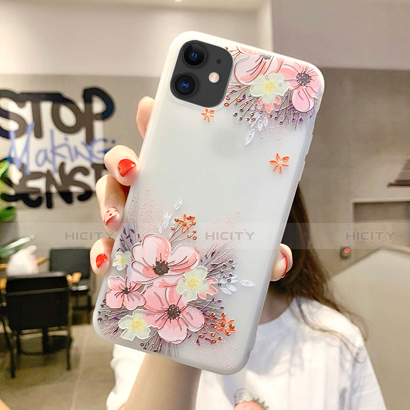 Handyhülle Silikon Hülle Gummi Schutzhülle Blumen H11 für Apple iPhone 11 groß