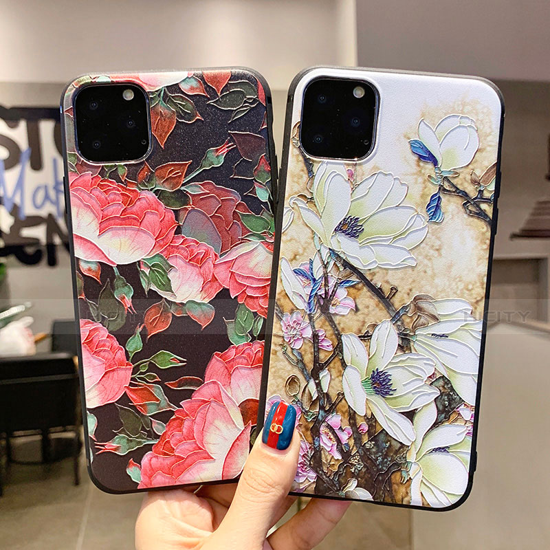 Handyhülle Silikon Hülle Gummi Schutzhülle Blumen H12 für Apple iPhone 11 Pro groß