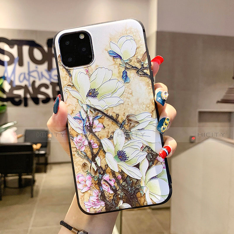 Handyhülle Silikon Hülle Gummi Schutzhülle Blumen H12 für Apple iPhone 11 Pro groß