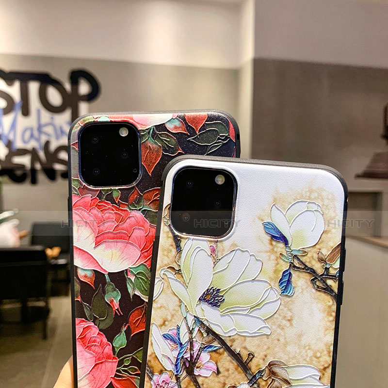 Handyhülle Silikon Hülle Gummi Schutzhülle Blumen H12 für Apple iPhone 11 Pro groß