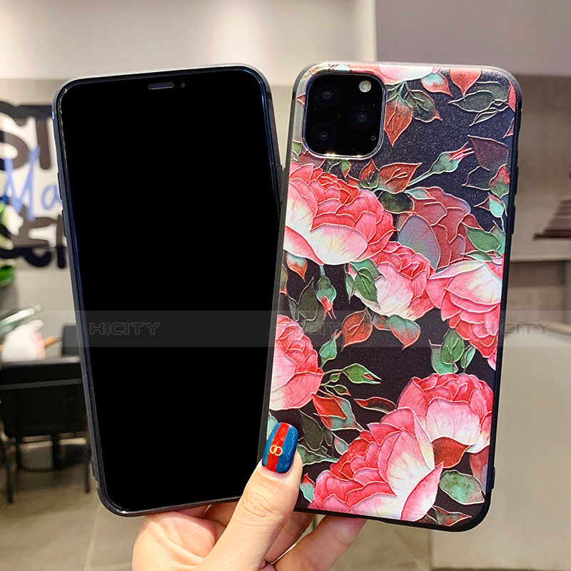 Handyhülle Silikon Hülle Gummi Schutzhülle Blumen H12 für Apple iPhone 11 Pro groß