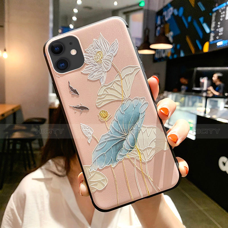 Handyhülle Silikon Hülle Gummi Schutzhülle Blumen H14 für Apple iPhone 11 groß