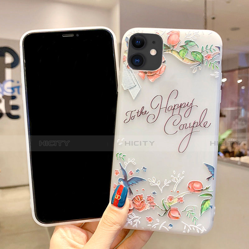 Handyhülle Silikon Hülle Gummi Schutzhülle Blumen H17 für Apple iPhone 11 groß