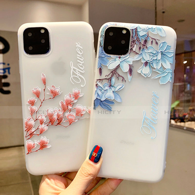 Handyhülle Silikon Hülle Gummi Schutzhülle Blumen H18 für Apple iPhone 11 Pro groß