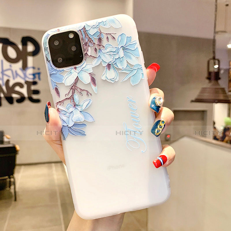 Handyhülle Silikon Hülle Gummi Schutzhülle Blumen H18 für Apple iPhone 11 Pro groß