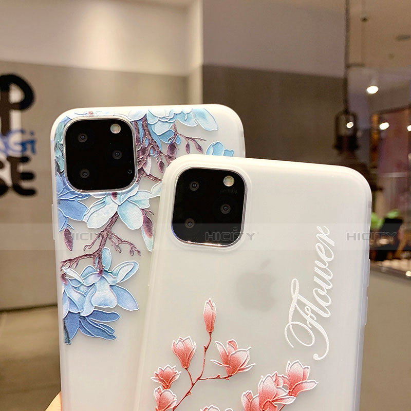 Handyhülle Silikon Hülle Gummi Schutzhülle Blumen H18 für Apple iPhone 11 Pro groß