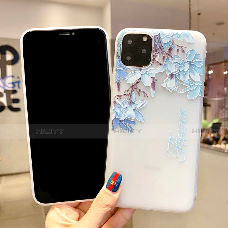 Handyhülle Silikon Hülle Gummi Schutzhülle Blumen H18 für Apple iPhone 11 Pro groß