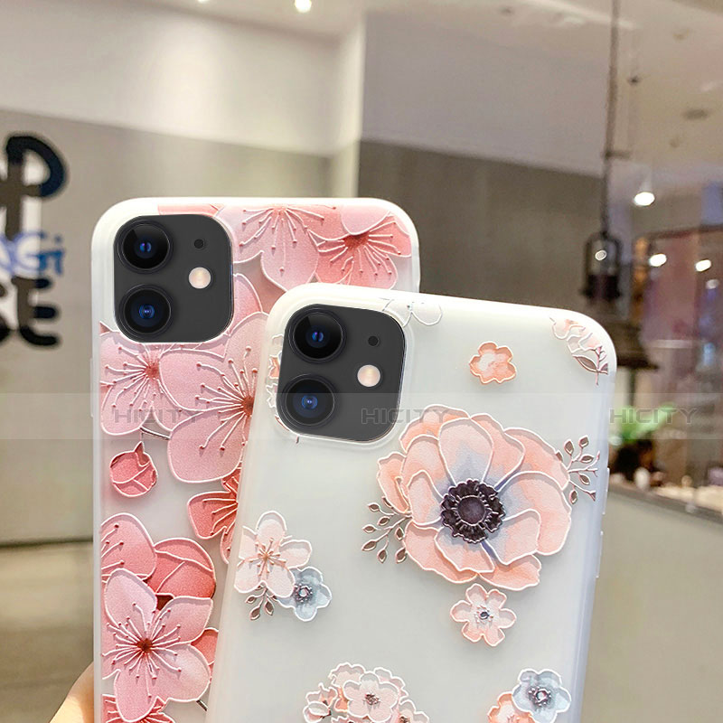 Handyhülle Silikon Hülle Gummi Schutzhülle Blumen H19 für Apple iPhone 11 groß