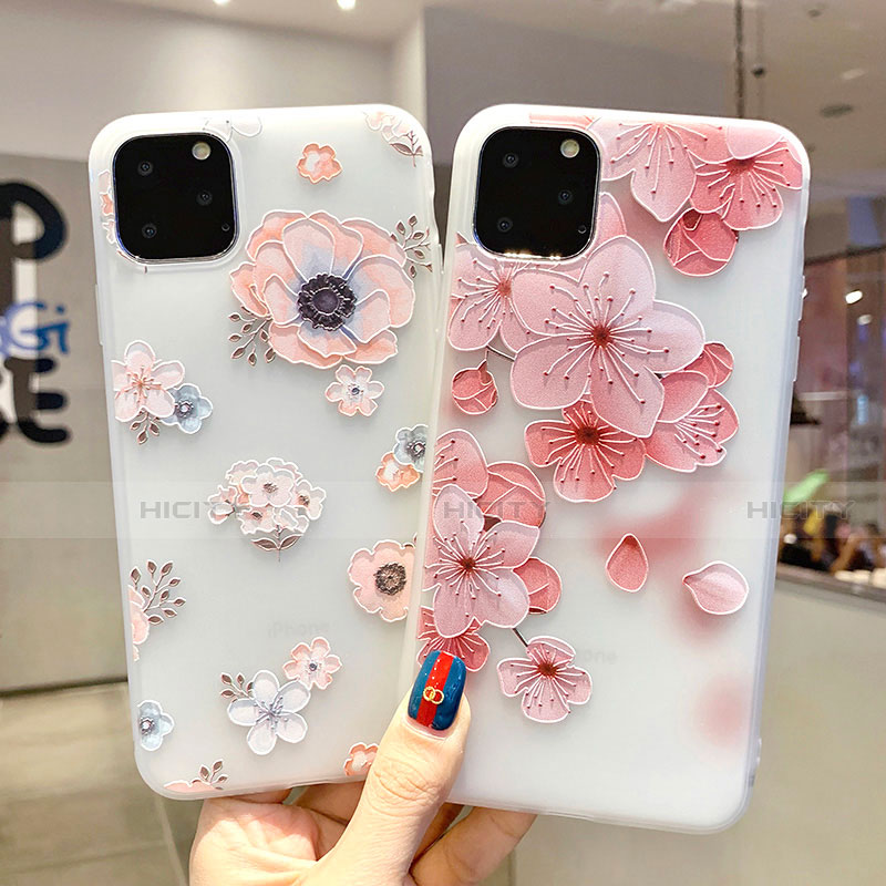 Handyhülle Silikon Hülle Gummi Schutzhülle Blumen H19 für Apple iPhone 11 Pro Max