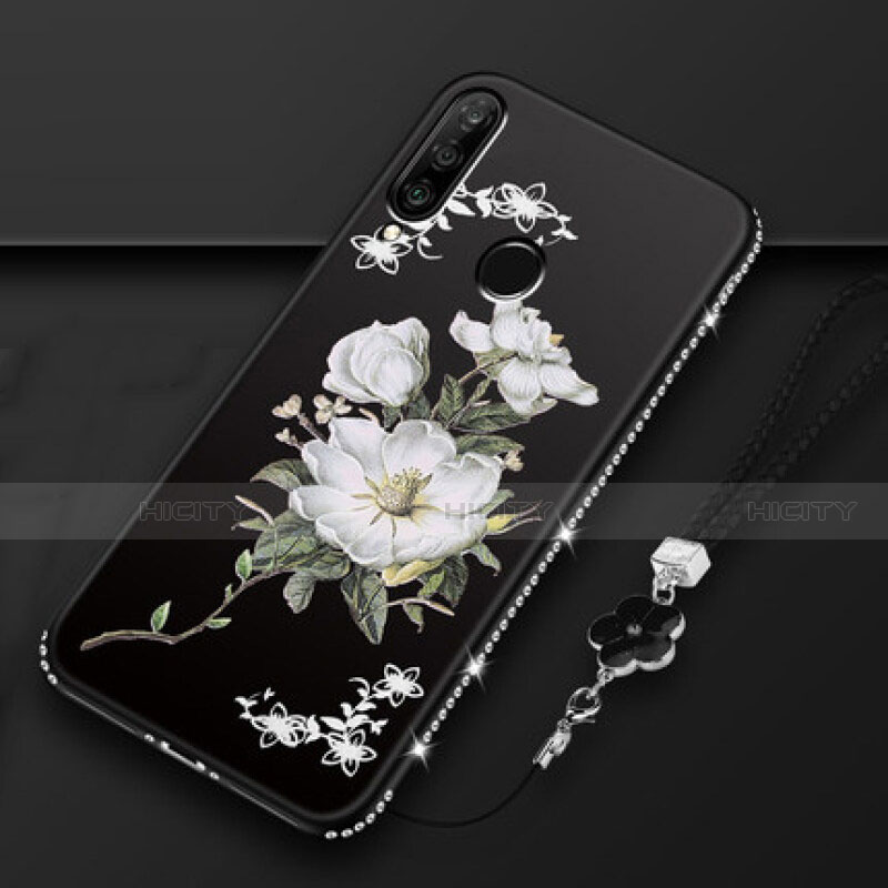 Handyhülle Silikon Hülle Gummi Schutzhülle Blumen K01 für Huawei P30 Lite New Edition groß