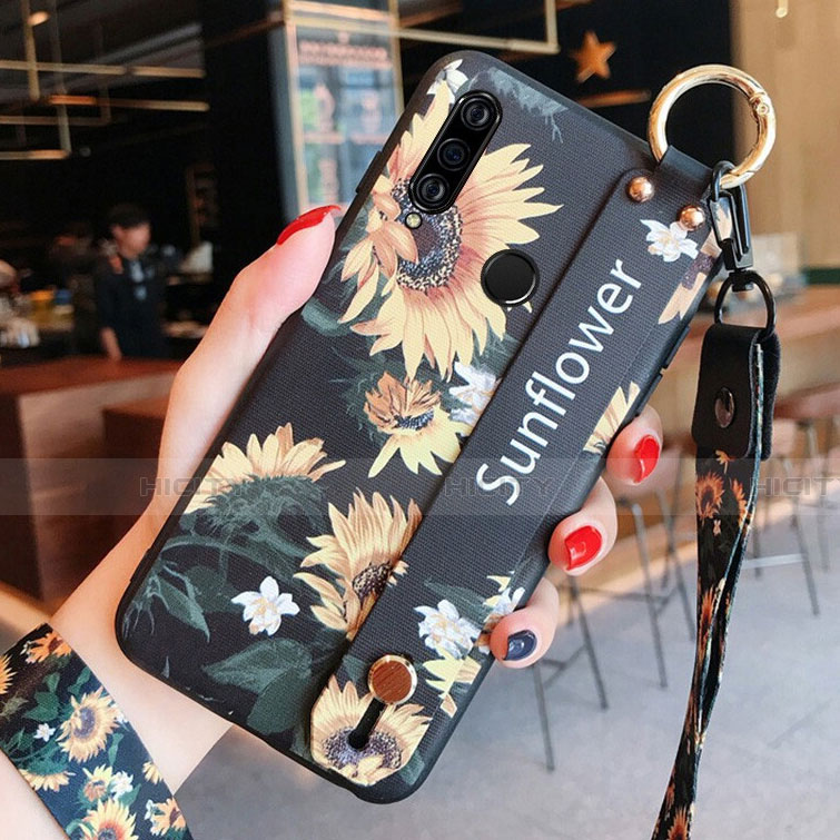 Handyhülle Silikon Hülle Gummi Schutzhülle Blumen K02 für Huawei P30 Lite