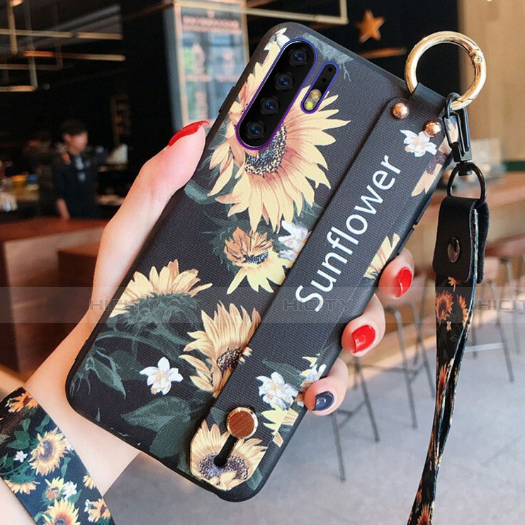 Handyhülle Silikon Hülle Gummi Schutzhülle Blumen K02 für Huawei P30 Pro