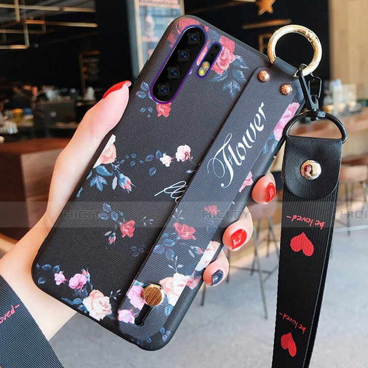 Handyhülle Silikon Hülle Gummi Schutzhülle Blumen K02 für Huawei P30 Pro New Edition