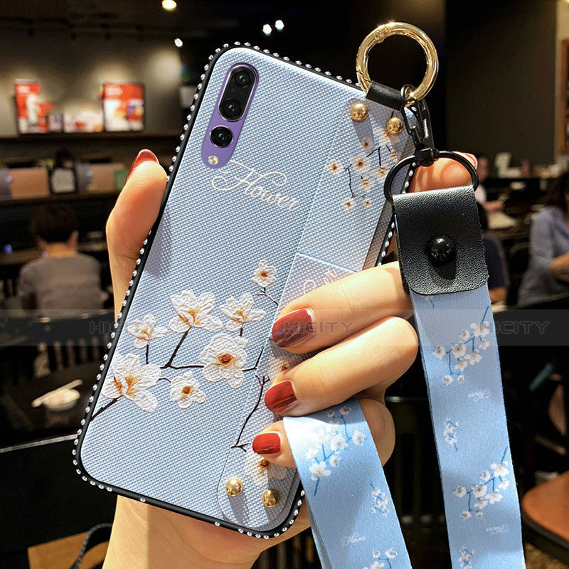 Handyhülle Silikon Hülle Gummi Schutzhülle Blumen K03 für Huawei P20 Pro