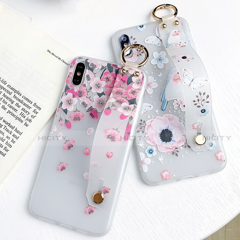 Handyhülle Silikon Hülle Gummi Schutzhülle Blumen S01 für Apple iPhone Xs Max