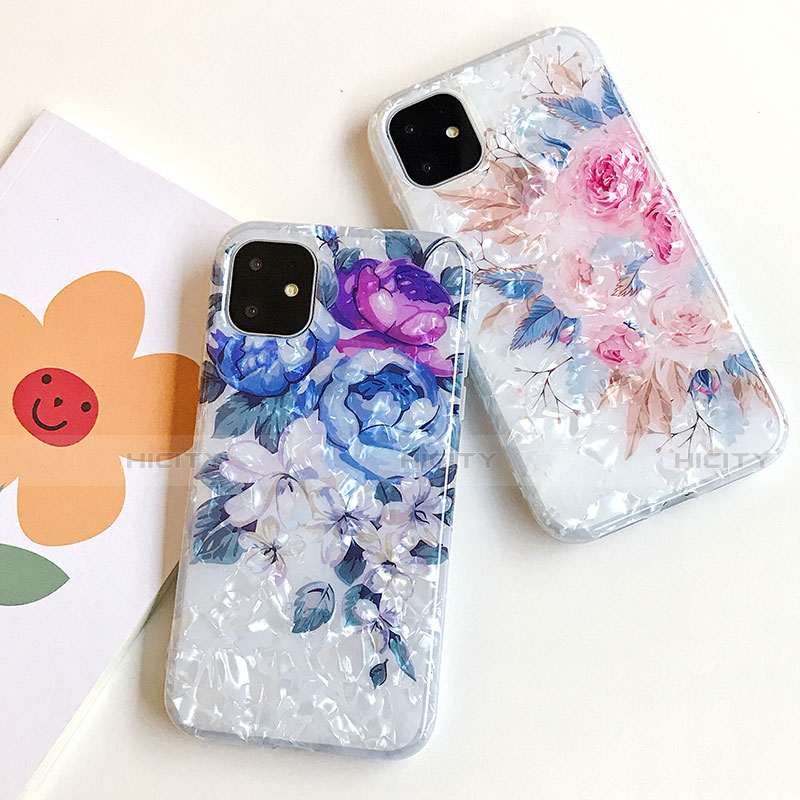 Handyhülle Silikon Hülle Gummi Schutzhülle Blumen S02 für Apple iPhone 11