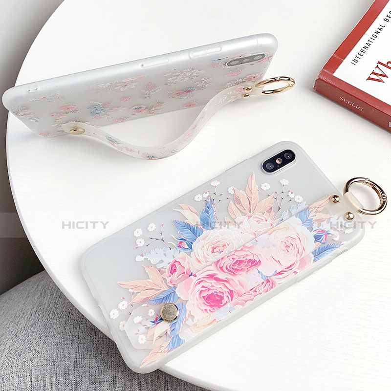 Handyhülle Silikon Hülle Gummi Schutzhülle Blumen S02 für Apple iPhone Xs Max