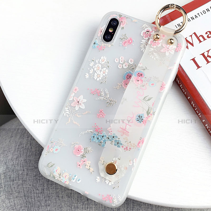 Handyhülle Silikon Hülle Gummi Schutzhülle Blumen S02 für Apple iPhone Xs Max