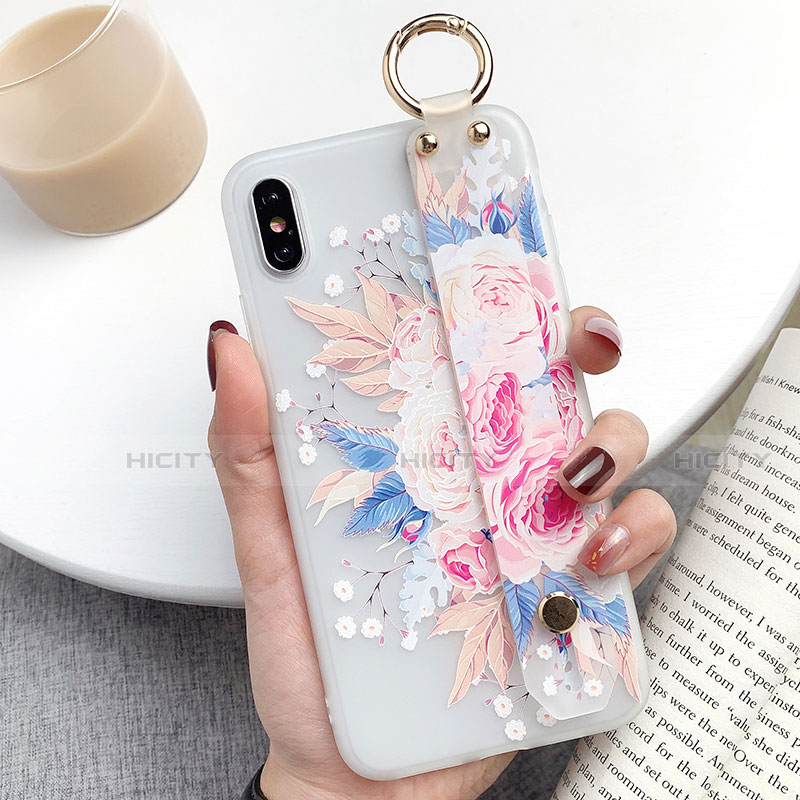 Handyhülle Silikon Hülle Gummi Schutzhülle Blumen S02 für Apple iPhone Xs Plusfarbig Plus