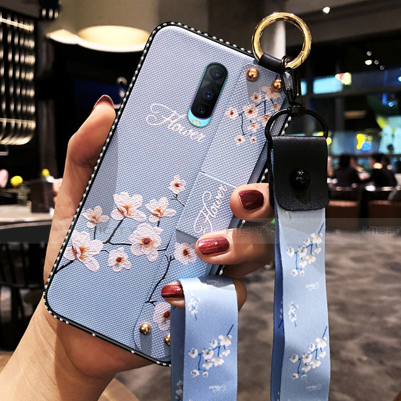 Handyhülle Silikon Hülle Gummi Schutzhülle Blumen S02 für Oppo R17 Pro