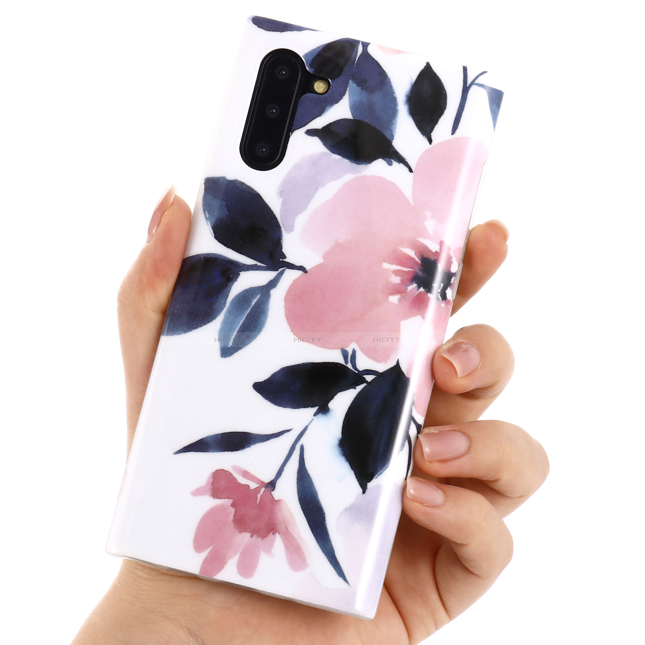 Handyhülle Silikon Hülle Gummi Schutzhülle Blumen S02 für Samsung Galaxy Note 10 5G groß