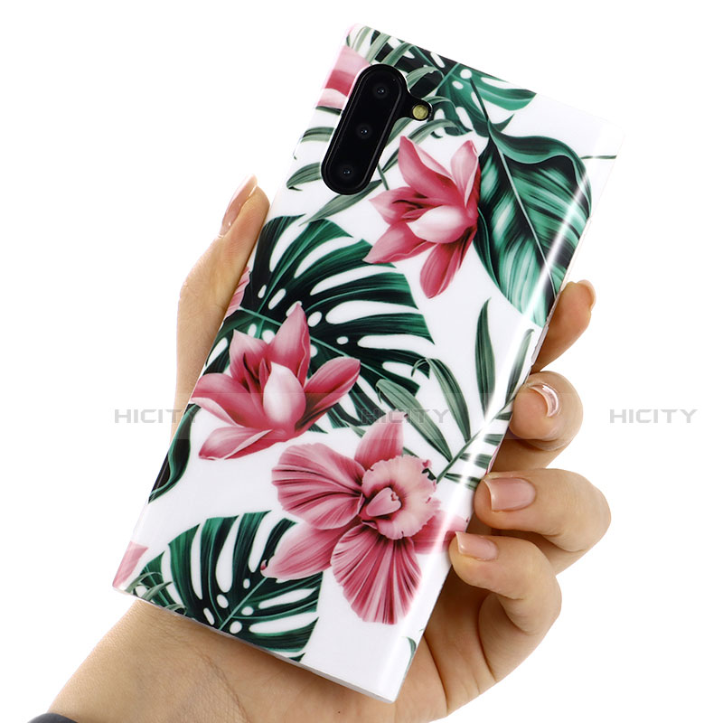 Handyhülle Silikon Hülle Gummi Schutzhülle Blumen S02 für Samsung Galaxy Note 10