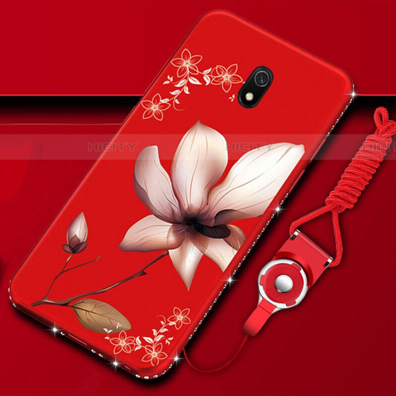 Handyhülle Silikon Hülle Gummi Schutzhülle Blumen S02 für Xiaomi Redmi 8A