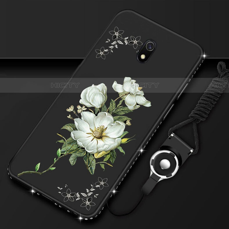 Handyhülle Silikon Hülle Gummi Schutzhülle Blumen S02 für Xiaomi Redmi 8A groß