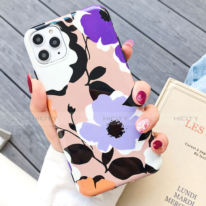 Handyhülle Silikon Hülle Gummi Schutzhülle Blumen S03 für Apple iPhone 11 Pro Max