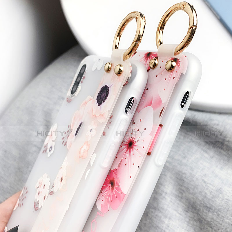 Handyhülle Silikon Hülle Gummi Schutzhülle Blumen S03 für Apple iPhone Xs Max