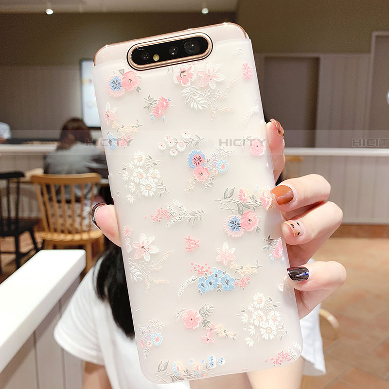 Handyhülle Silikon Hülle Gummi Schutzhülle Blumen S03 für Samsung Galaxy A90 4G