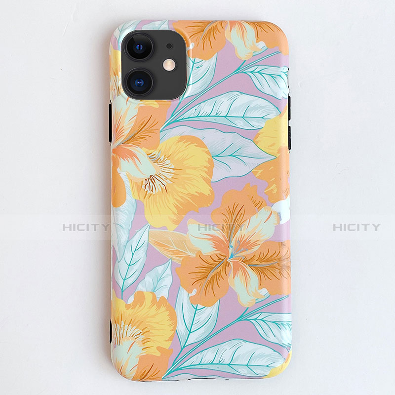 Handyhülle Silikon Hülle Gummi Schutzhülle Blumen S04 für Apple iPhone 11 groß