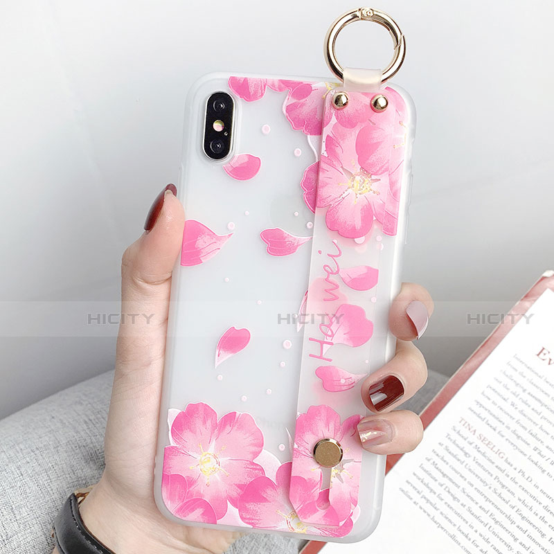 Handyhülle Silikon Hülle Gummi Schutzhülle Blumen S04 für Apple iPhone X