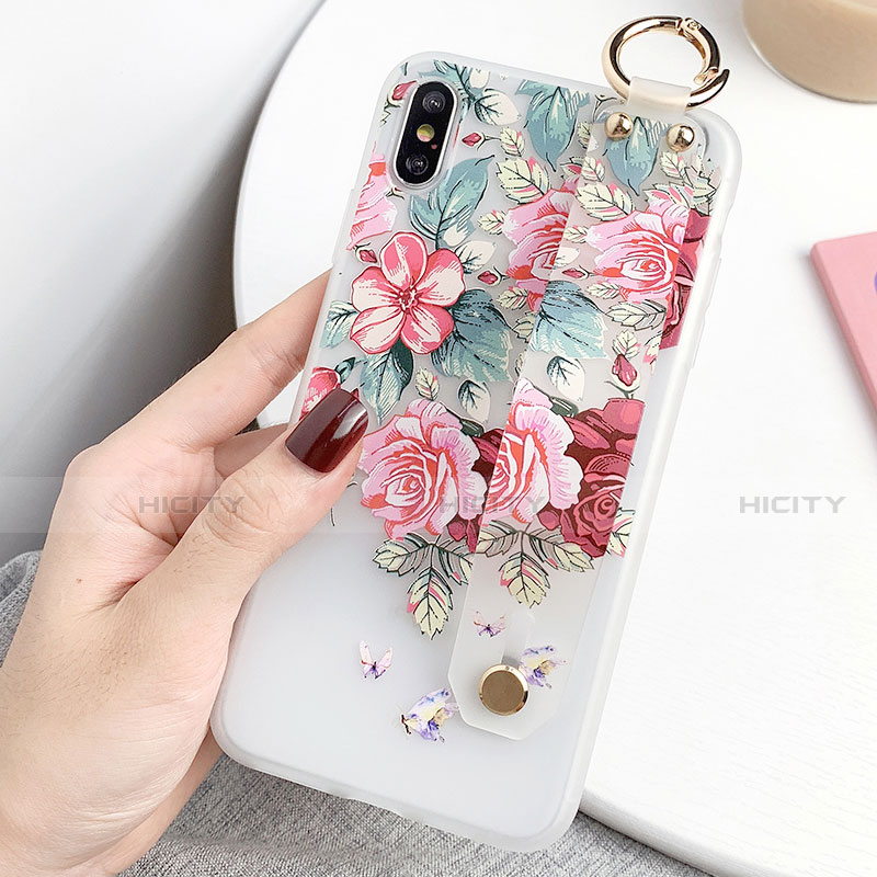 Handyhülle Silikon Hülle Gummi Schutzhülle Blumen S04 für Apple iPhone X