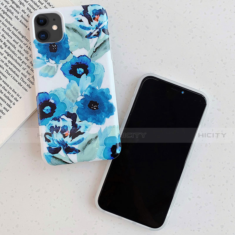 Handyhülle Silikon Hülle Gummi Schutzhülle Blumen S05 für Apple iPhone 11 groß