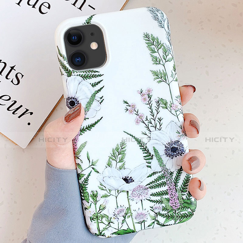 Handyhülle Silikon Hülle Gummi Schutzhülle Blumen S05 für Apple iPhone 11 groß