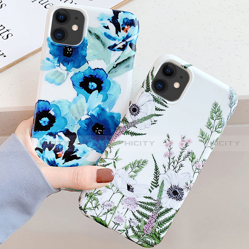 Handyhülle Silikon Hülle Gummi Schutzhülle Blumen S05 für Apple iPhone 11 groß