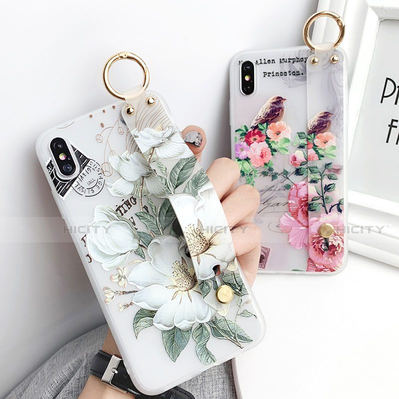 Handyhülle Silikon Hülle Gummi Schutzhülle Blumen S05 für Apple iPhone Xs