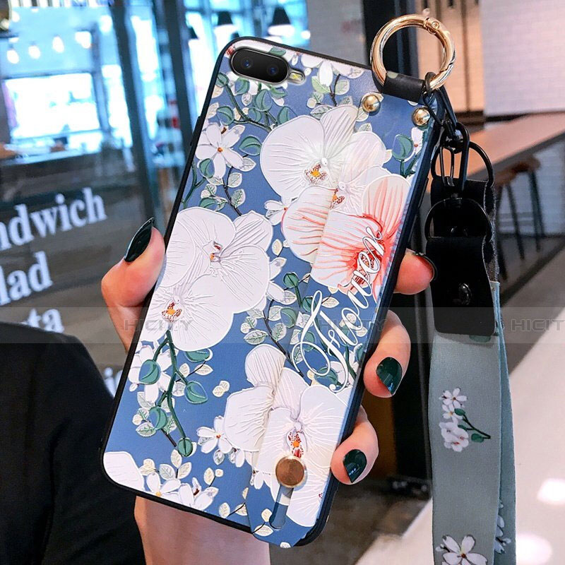 Handyhülle Silikon Hülle Gummi Schutzhülle Blumen S05 für Oppo K1 Plusfarbig