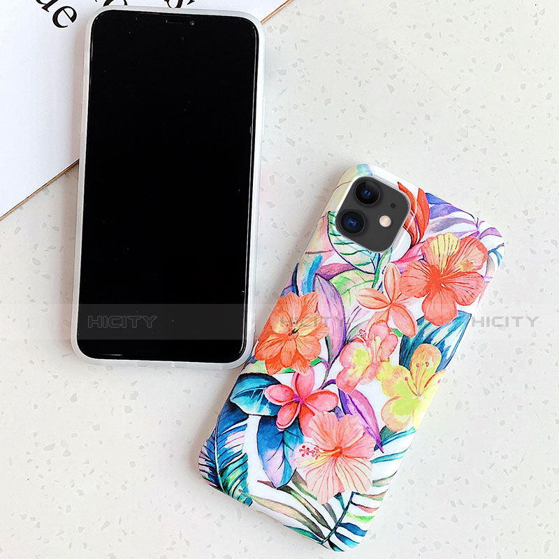 Handyhülle Silikon Hülle Gummi Schutzhülle Blumen S06 für Apple iPhone 11 groß