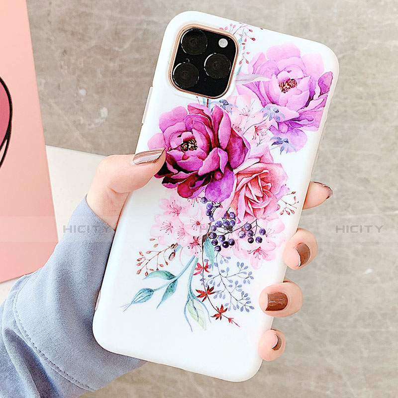 Handyhülle Silikon Hülle Gummi Schutzhülle Blumen S06 für Apple iPhone 11 Pro