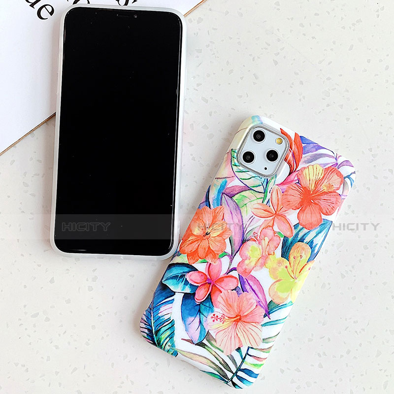 Handyhülle Silikon Hülle Gummi Schutzhülle Blumen S06 für Apple iPhone 11 Pro Max