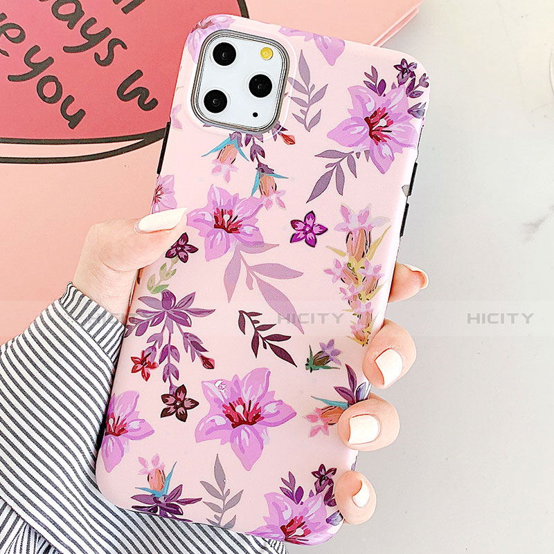 Handyhülle Silikon Hülle Gummi Schutzhülle Blumen S07 für Apple iPhone 11 Pro