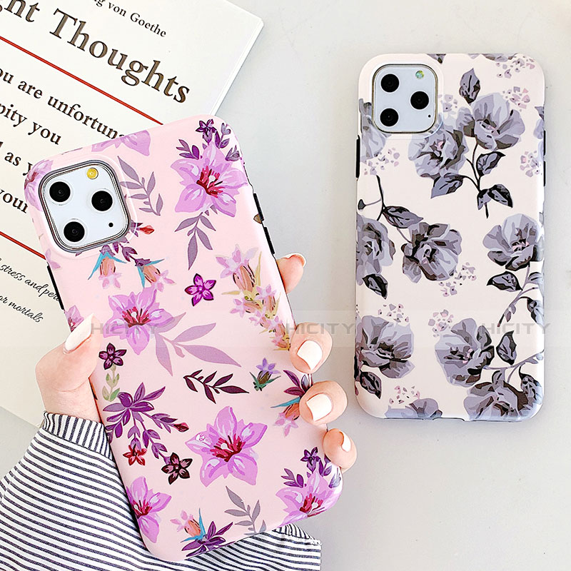 Handyhülle Silikon Hülle Gummi Schutzhülle Blumen S07 für Apple iPhone 11 Pro