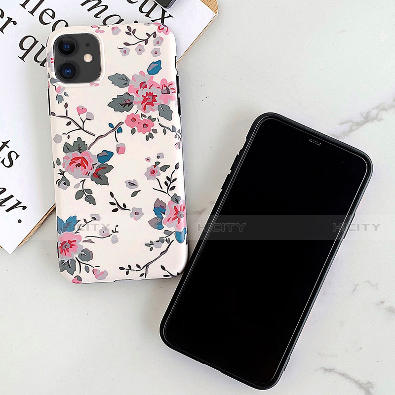 Handyhülle Silikon Hülle Gummi Schutzhülle Blumen S08 für Apple iPhone 11 groß