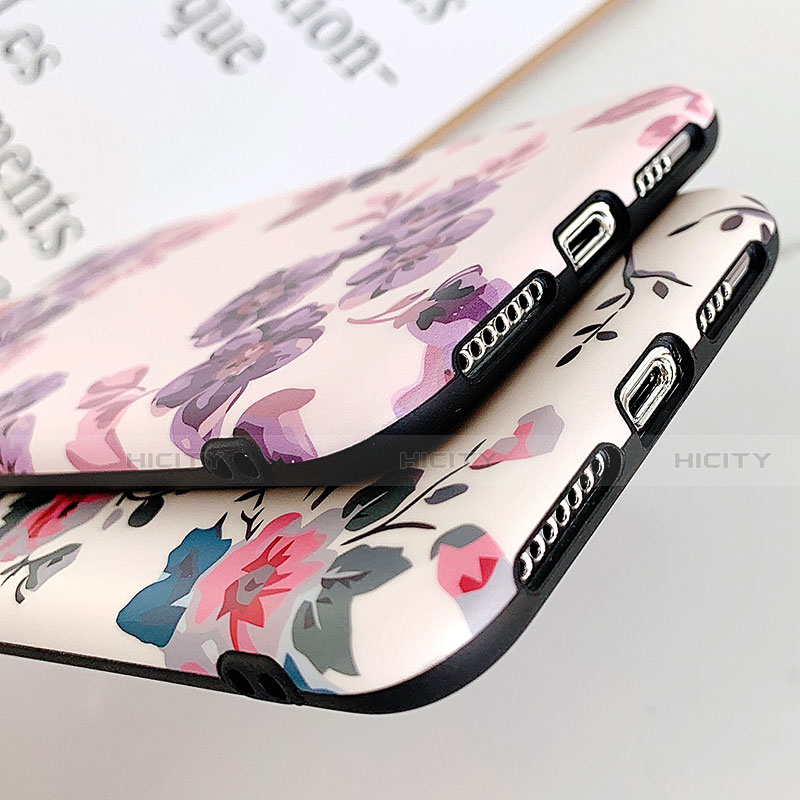 Handyhülle Silikon Hülle Gummi Schutzhülle Blumen S08 für Apple iPhone 11 groß