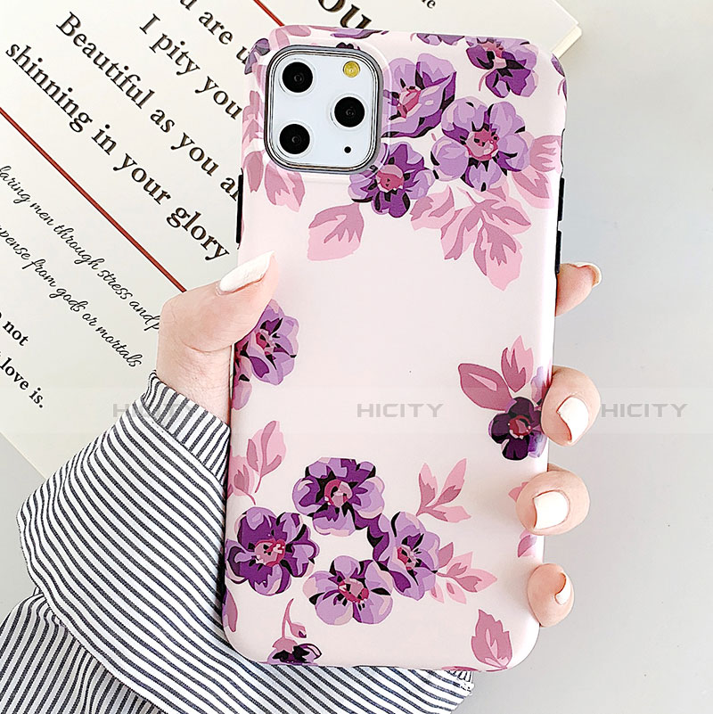 Handyhülle Silikon Hülle Gummi Schutzhülle Blumen S08 für Apple iPhone 11 Pro Max