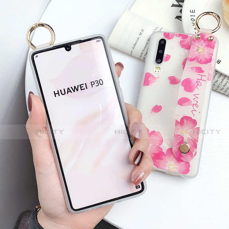 Handyhülle Silikon Hülle Gummi Schutzhülle Blumen S08 für Huawei P30