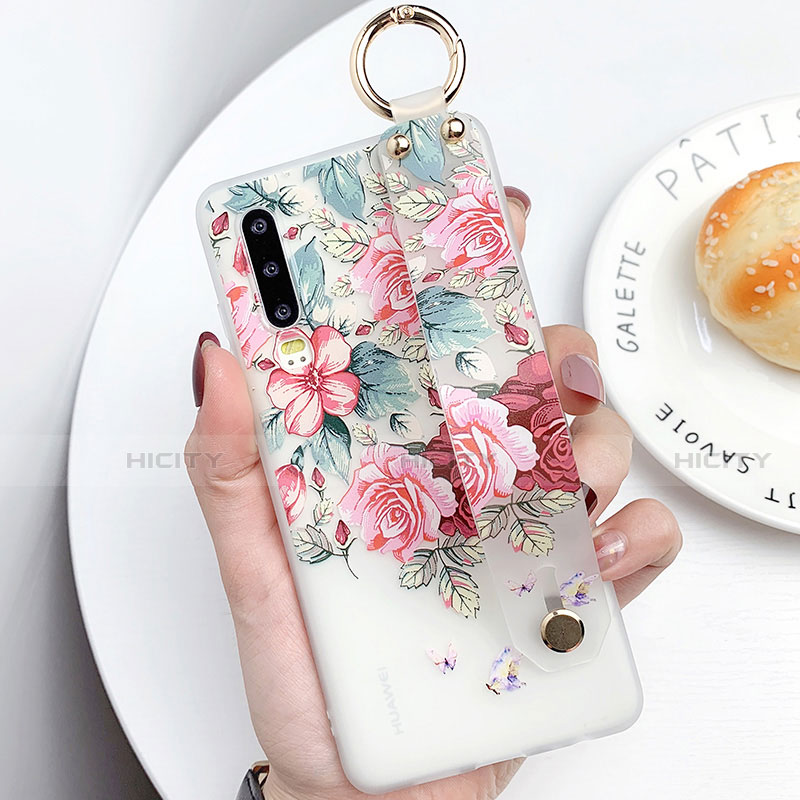 Handyhülle Silikon Hülle Gummi Schutzhülle Blumen S08 für Huawei P30 Plusfarbig