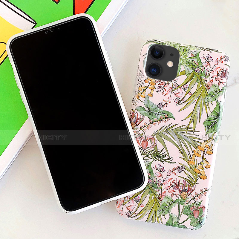 Handyhülle Silikon Hülle Gummi Schutzhülle Blumen S09 für Apple iPhone 11 groß